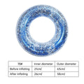 Clear Glitter Inflatable Swim Ring - Size 90 (75 cm Outer Diameter) - view 3