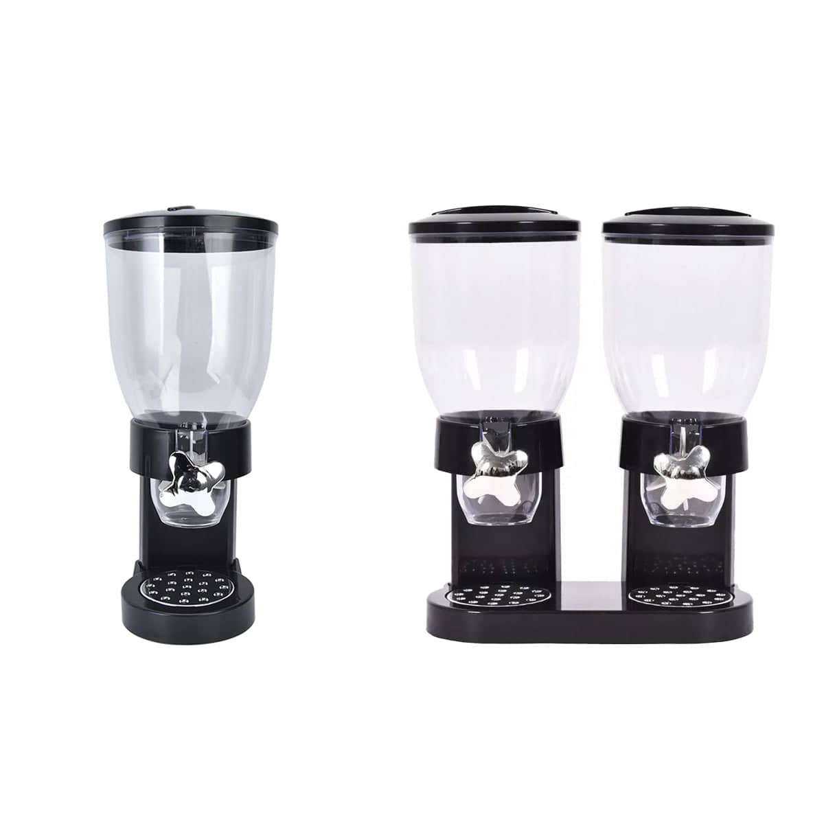 Clear Grain Storage Dispenser for Rice, Cereal, Nuts and Pasta, Desktop Use - 4 L - view 3
