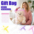 Clear Heart Print Plush Gift Bags 28 x 40 cm, Pack of 100 - White - view 2