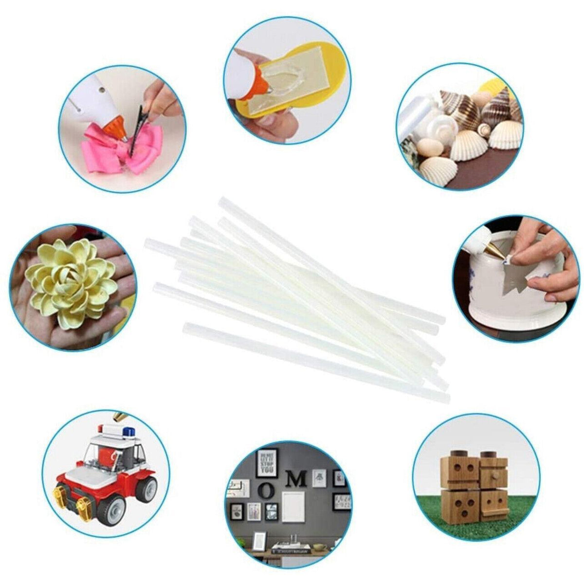 Clear Hot Melt Glue Sticks - 11mm x 100mm, Pack of 100 - view 10