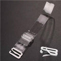Clear Invisible Bra Straps with Metal Buckles, Adjustable - 3 Pairs - view 2