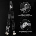 Clear Invisible Bra Straps with Metal Buckles, Adjustable - 3 Pairs - view 4