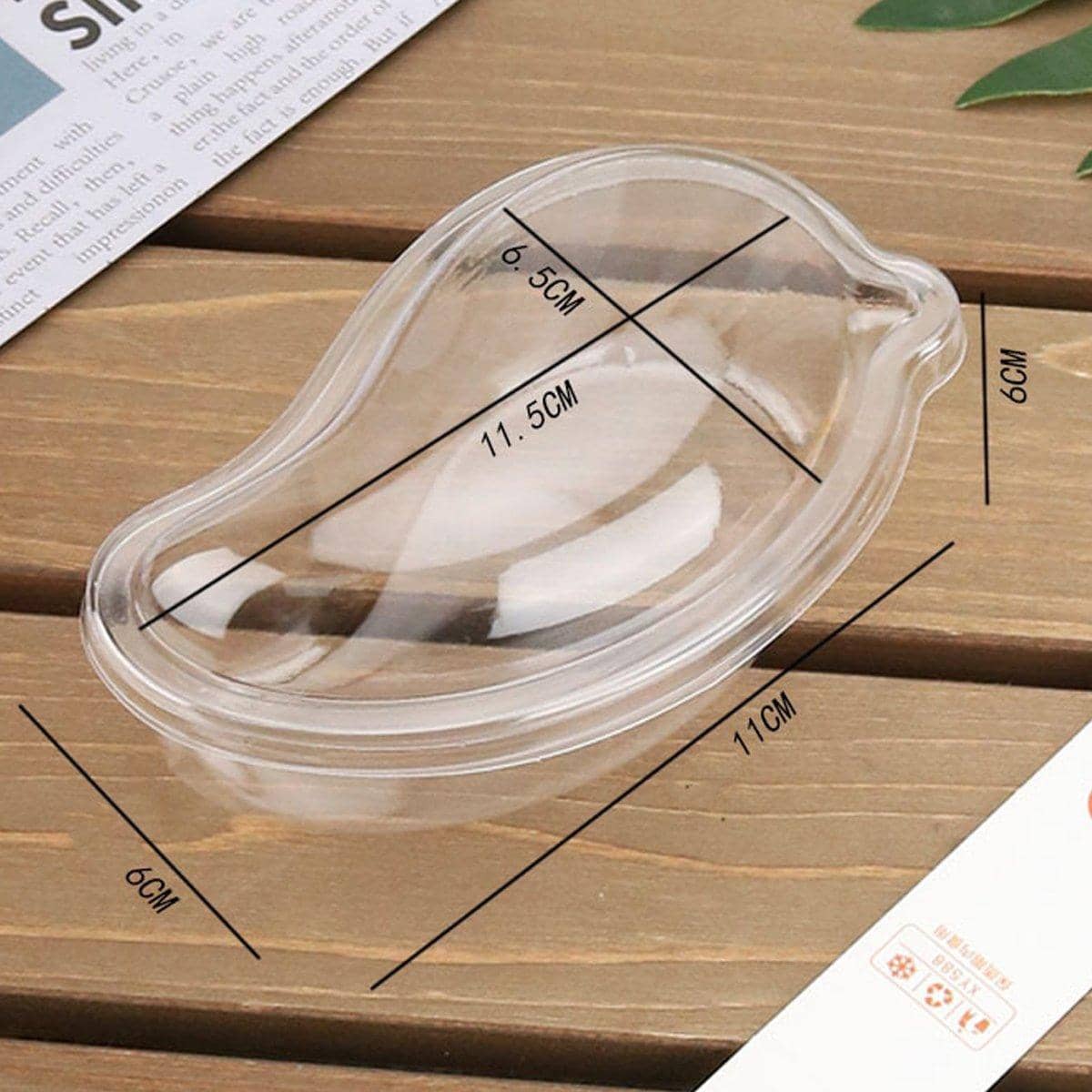 Clear Mango Cake Boxes for Mousse, Fruit and Ice Cream Desserts - Pack of 100 - view 3