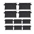Clear Mesh Pencil Case Pouches, Pack of 10 - Black