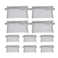 Clear Mesh Pencil Case Pouches, Pack of 10 - Grey