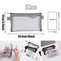 Clear Mesh Pencil Case Pouches, Pack of 10 - Grey - view 4