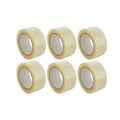 Clear Packing Tape 48 mm x 100 m for Carton Sealing - Pack of 6
