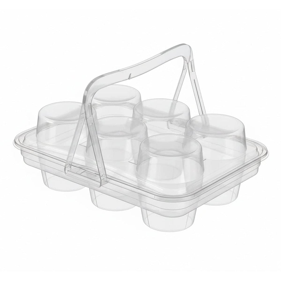 Clear Pastry Cake Box with Handle, Portable Dessert Packaging - 25 x 18 x 8 cm