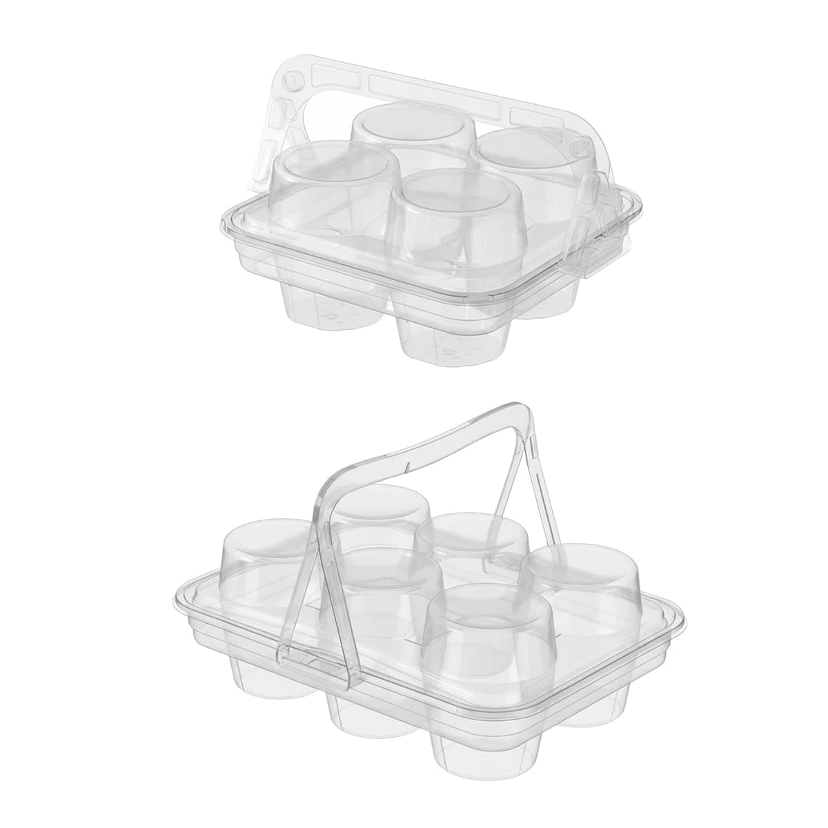 Clear Pastry Cake Box with Handle, Portable Dessert Packaging - 25 x 18 x 8 cm - view 3