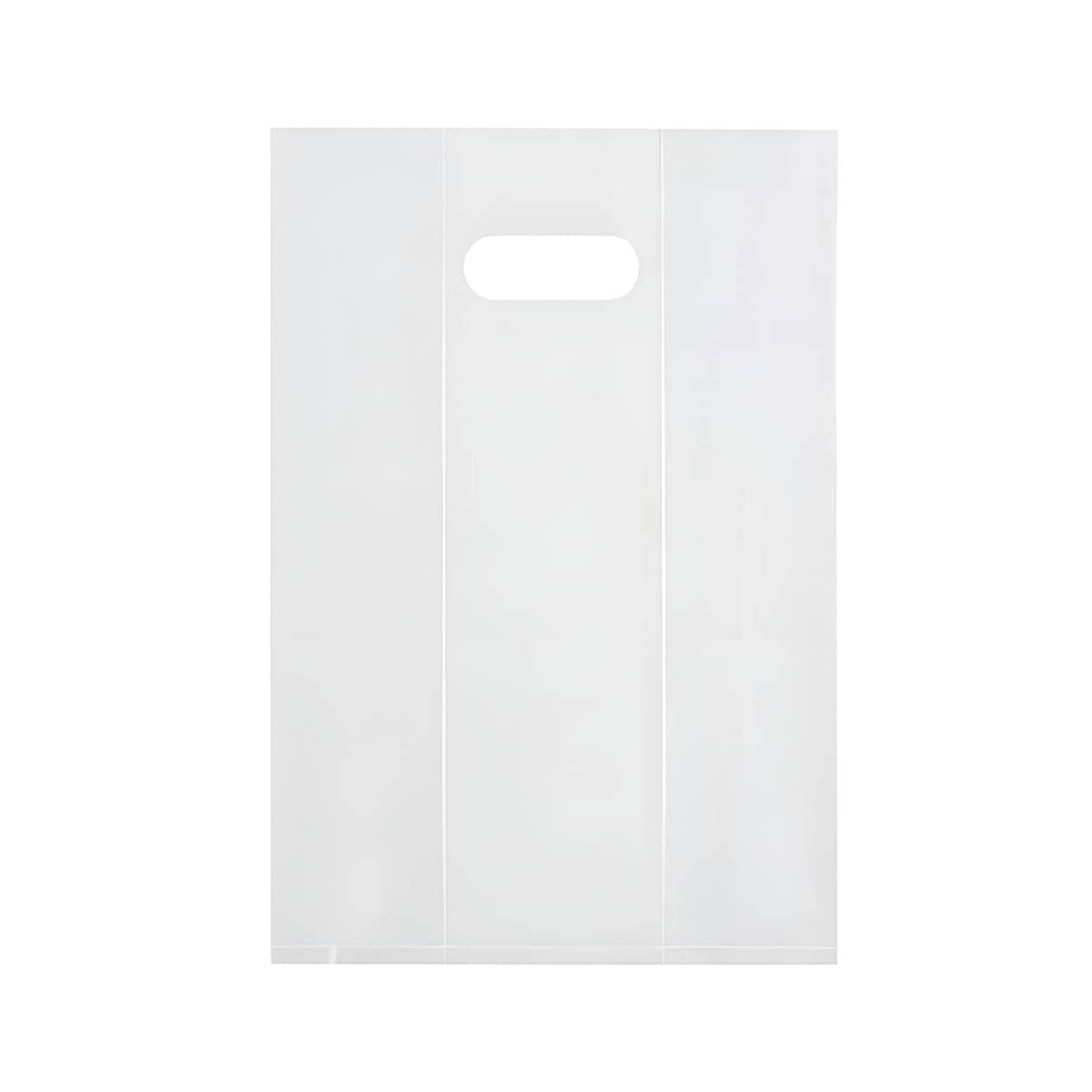 Clear PE Plastic Gift Bags with Handles, Pack of 50 - Large (28 x 18 x 40 cm)