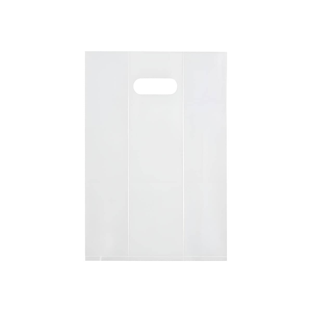 Clear PE Plastic Gift Bags with Handles, Pack of 50 - Medium (24 x 15 x 34.5 cm)