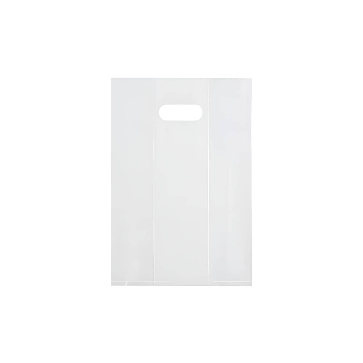Clear PE Plastic Gift Bags with Handles, Pack of 50 - Small (20 x 12 x 30 cm)