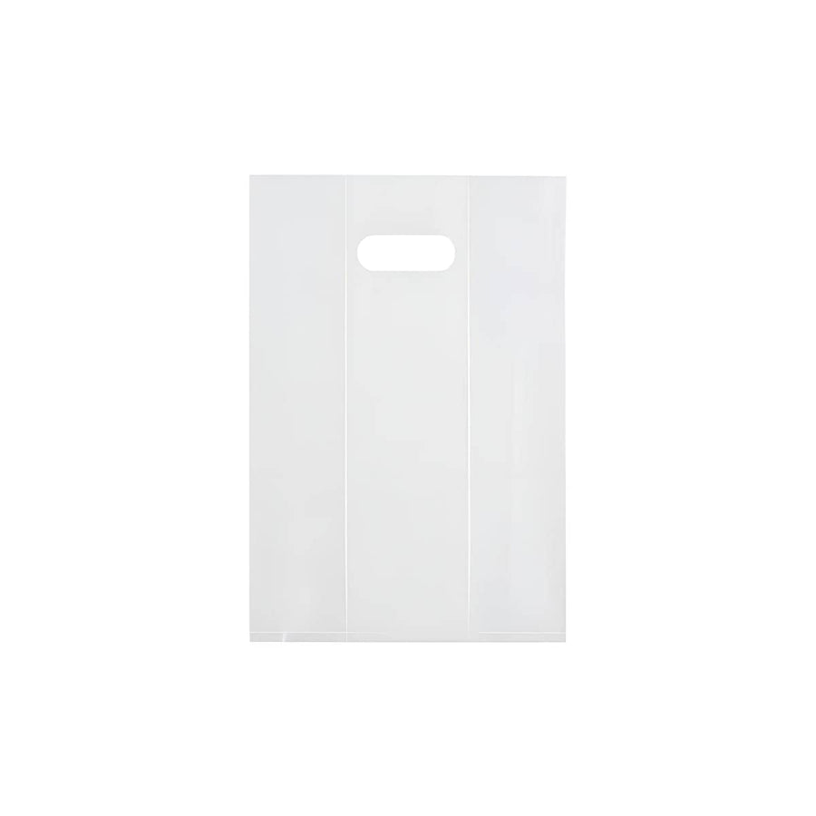 Clear PE Plastic Gift Bags with Handles, Pack of 50 - Small (20 x 12 x 30 cm)