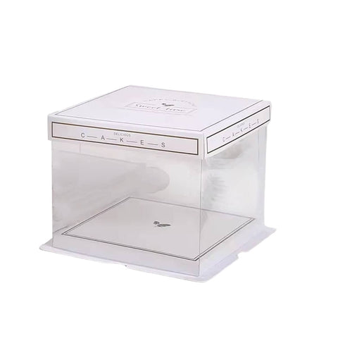 Clear PET Cake Box Treat Display - 12 Inch (30 cm), Pack of 10