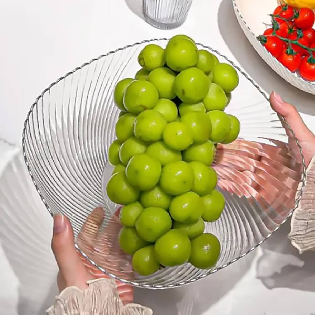 Clear PET Fruit Snack Bowls Pack of 12, 2 Patterns for Serving - view 5