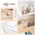 Clear PET Storage Boxes with Golden Lid Handles, Pack of 3 - view 4