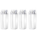 Clear Plastic Cups with Lids, Pack of 4 - 500ml, 20.5 x 6.2 cm
