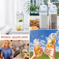 Clear Plastic Cups with Lids, Pack of 4 - 500ml, 20.5 x 6.2 cm - view 5