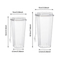 Clear Plastic Fruit Tea Cups with Lids and Forks - 650 ml, Pack of 50 - view 4