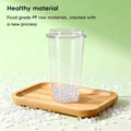 Clear Plastic Fruit Tea Cups with Lids and Forks - 650 ml, Pack of 50 - view 5