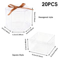 Clear Plastic Gift Boxes, Square - 20 Pack - view 4