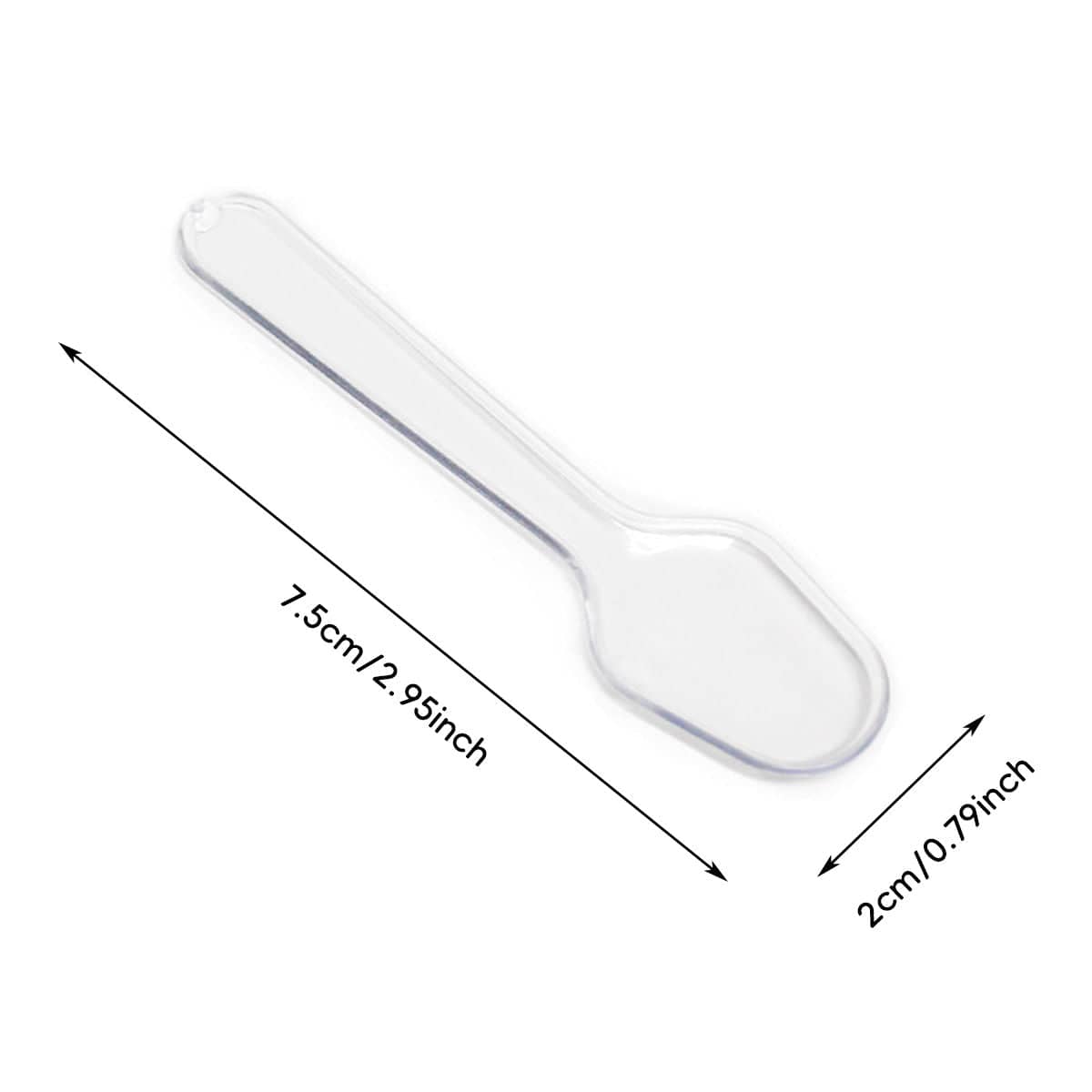 Clear Plastic Ice Cream Tasting Spoons, 500 Pack, Wrapped - view 3