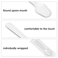 Clear Plastic Ice Cream Tasting Spoons, 500 Pack, Wrapped - view 4