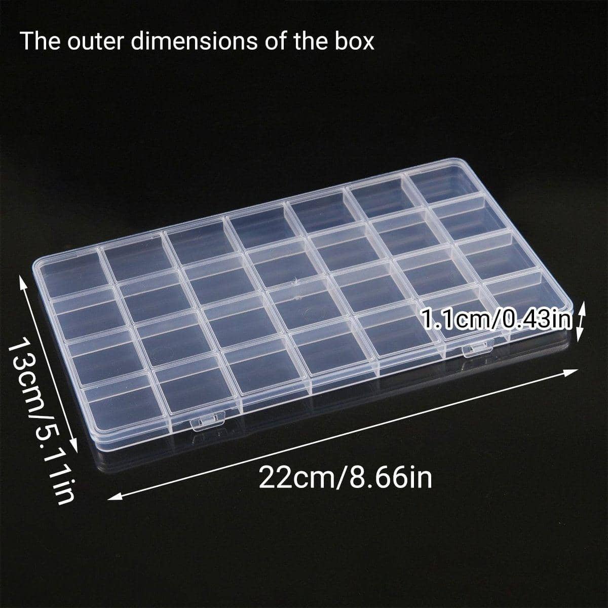 Clear Plastic Jewellery Storage Box with 28 Compartments, Pack of 5 - view 3