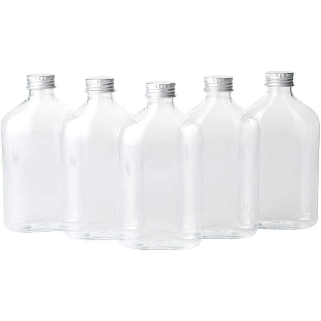 Clear Plastic Juice Bottles Reusable Beverage Bottles - 250ml, Pack of 20