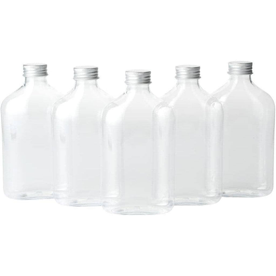 Clear Plastic Juice Bottles Reusable Beverage Bottles - 250ml, Pack of 20