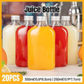 Clear Plastic Juice Bottles Reusable Beverage Bottles - 250ml, Pack of 20 - view 2