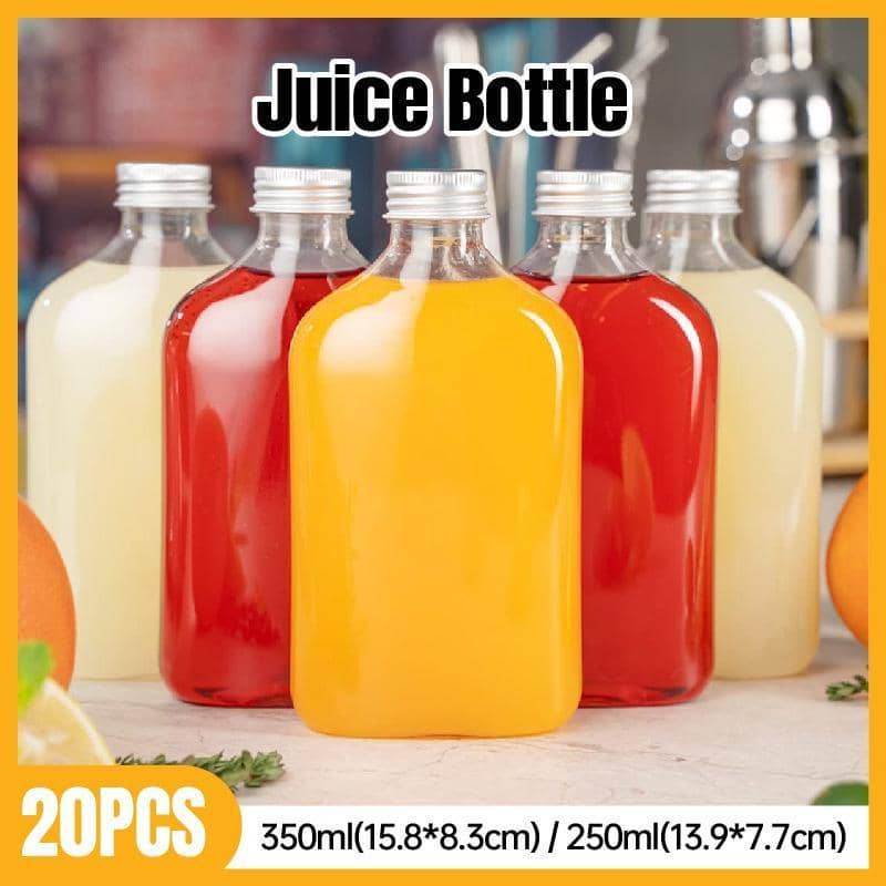 Clear Plastic Juice Bottles Reusable Beverage Bottles - 250ml, Pack of 20 - view 2