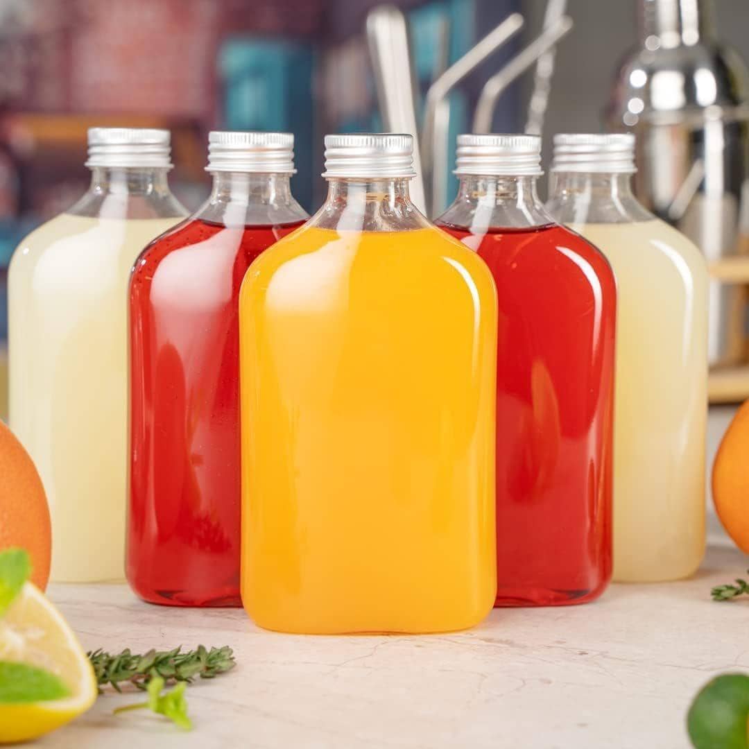 Clear Plastic Juice Bottles Reusable Beverage Bottles - 250ml, Pack of 20 - view 3
