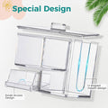 Clear Plastic Makeup Organiser with Cotton Swab Holder and Lid - view 5