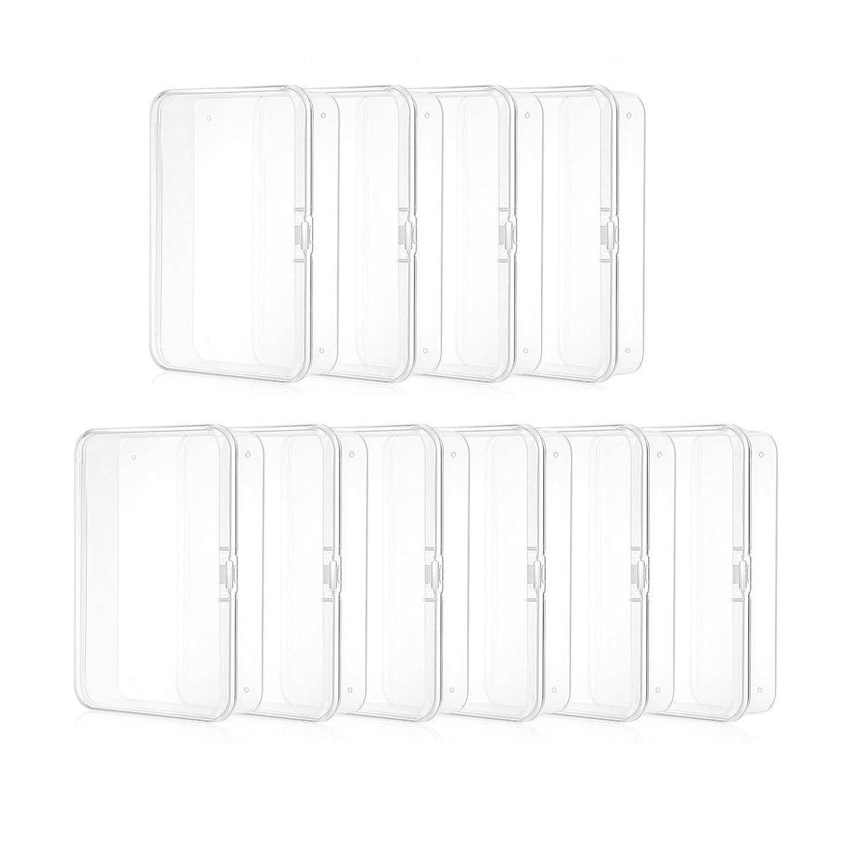 Clear Plastic Rectangular Storage Boxes with Snap Lock Lids, Pack of 10 - view 2