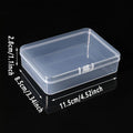 Clear Plastic Rectangular Storage Boxes with Snap Lock Lids, Pack of 10 - view 3