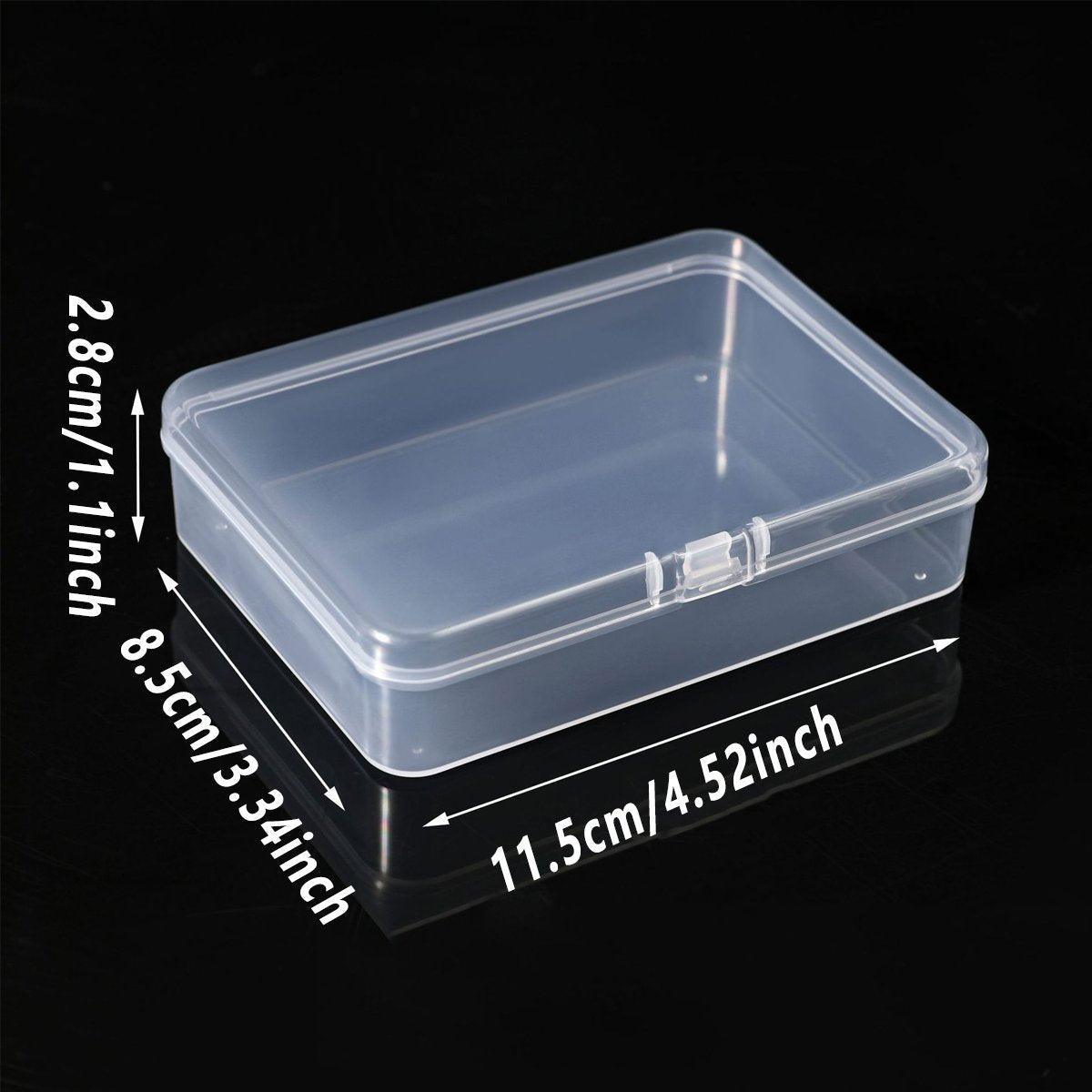Clear Plastic Rectangular Storage Boxes with Snap Lock Lids, Pack of 10 - view 3