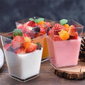 Clear Plastic Square Dessert Cups, 160ml - 58 x 75 mm, Pack of 50 - view 4