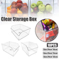 Clear Plastic Storage Box Set of 10 - Size L (33.2 x 27.9 cm) - view 2