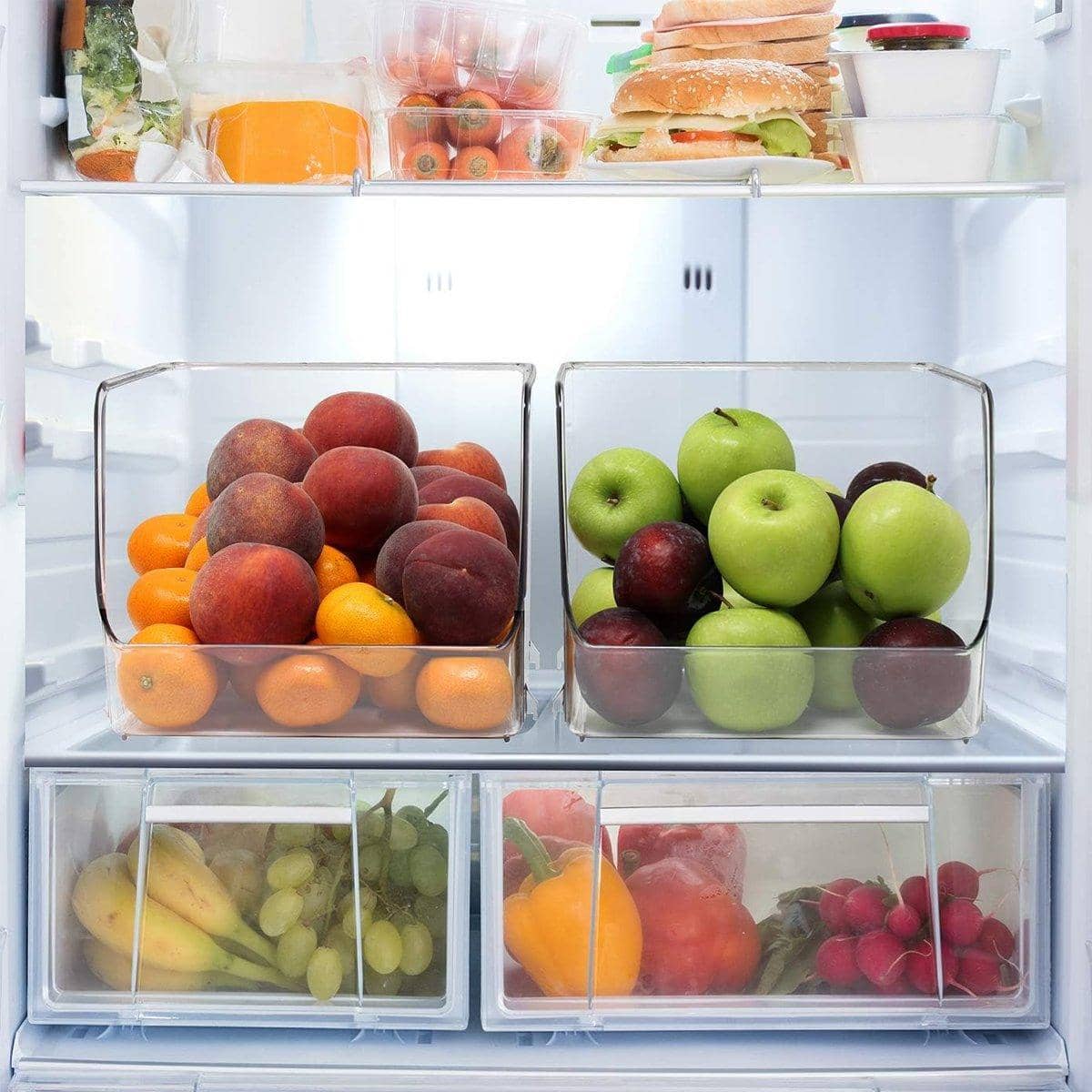 Clear Plastic Storage Box Set of 10 - Size L (33.2 x 27.9 cm) - view 5