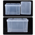 Clear Plastic Storage Box Stackable Large Capacity with Lid and Handle - 61 x 43 x 35 cm - view 5