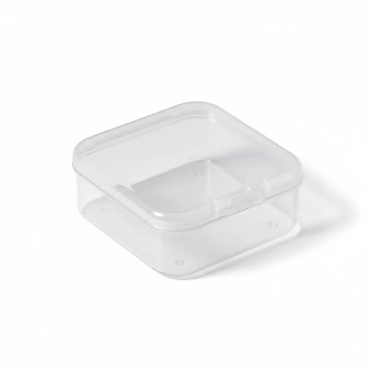 Clear Plastic Storage Boxes with Lids, Pack of 100 - 52 x 52 x 20 mm