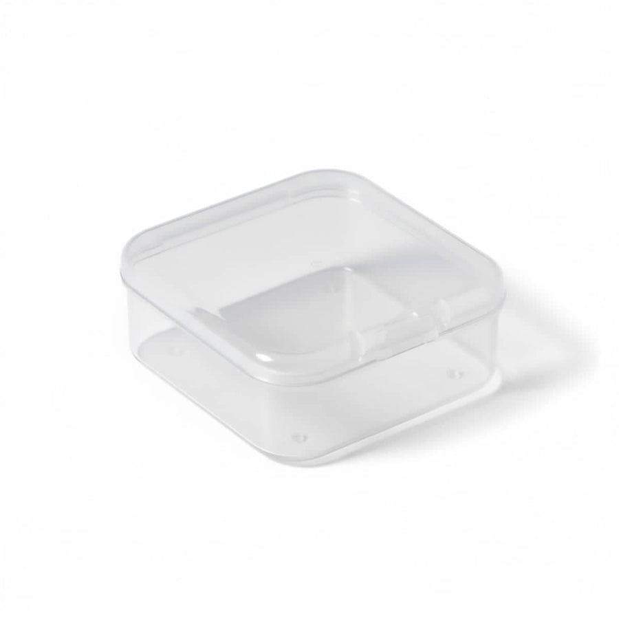 Clear Plastic Storage Boxes with Lids, Pack of 100 - 52 x 52 x 20 mm