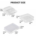 Clear Plastic Storage Boxes with Lids, Pack of 100 - 52 x 52 x 20 mm - view 4