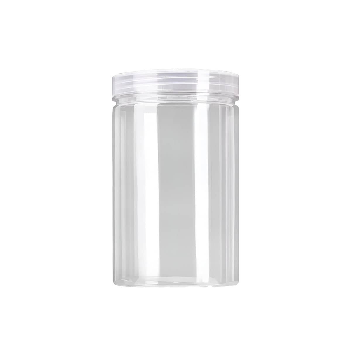 Clear Plastic Storage Jars with Screw Lids, Pack of 50 - 6.5 x 10 cm