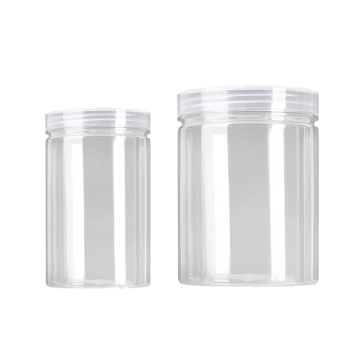 Clear Plastic Storage Jars with Screw Lids, Pack of 50 - 6.5 x 10 cm - view 3