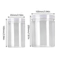 Clear Plastic Storage Jars with Screw Lids, Pack of 50 - 6.5 x 10 cm - view 4