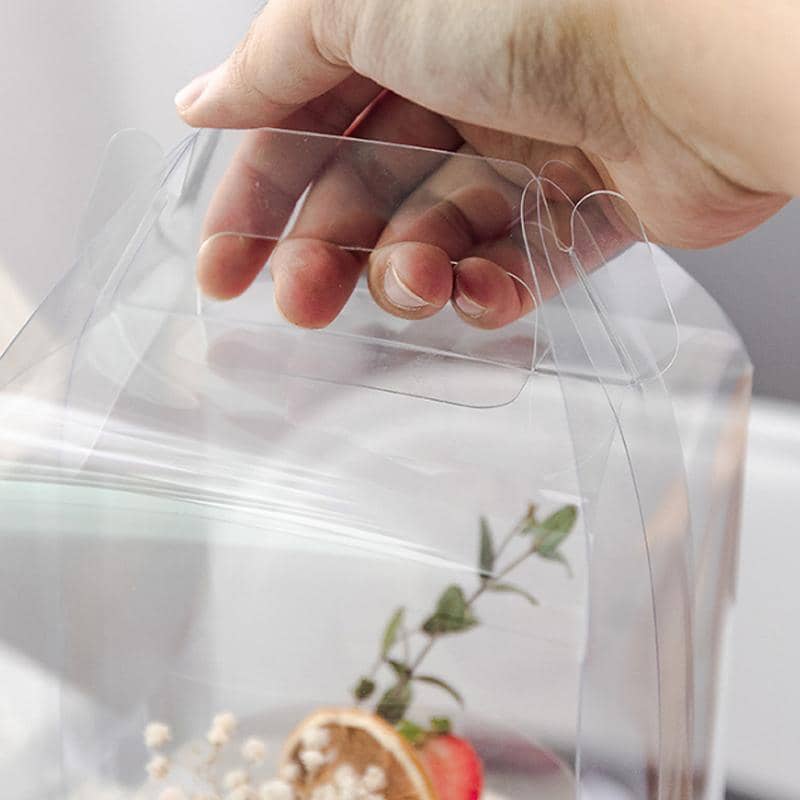 Clear Portable Pastry Boxes with White Inner Tray, Pack of 50 - Medium (16.2 x 9 x 10.5 cm) - view 5