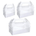 Clear Portable Pastry Boxes with White Inner Tray, Pack of 50 - Small (12 x 8 x 9.3 cm) - view 3