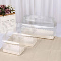 Clear Portable Pastry Boxes with White Inner Tray, Pack of 50 - Small (12 x 8 x 9.3 cm) - view 4
